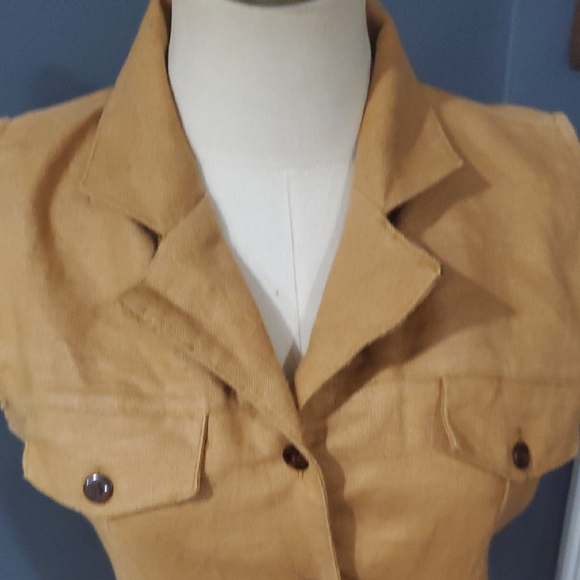 Vtg H.L. Spencer Tan Maxi Dress - Picture 6 of 17